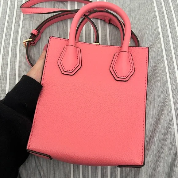 Michael Kors Mercer Extra-Small / Mini Pebbled Leather satchel purse / bag - Picture 6 of 12